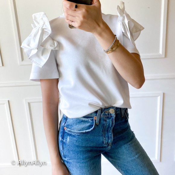 ADEAM Tops - ADEAM Ruffle Tee XS (Japanese Cotton)